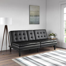 Load image into Gallery viewer, Memory Foam Leather Sofa w/Cupholders - EK CHIC HOME