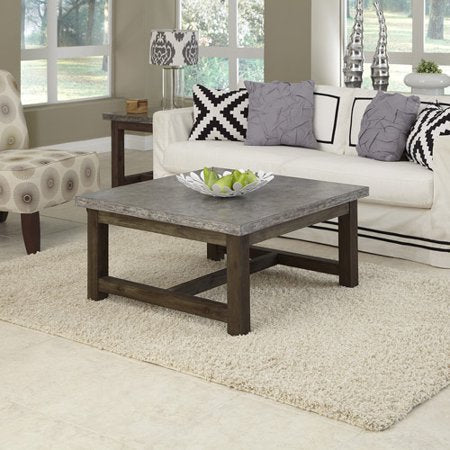 Concrete Chic Square Coffee Table - EK CHIC HOME