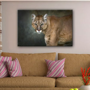Lion Staring at The Front Modern Home Decor Ready to Hang - EK CHIC HOME