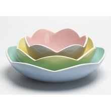 Load image into Gallery viewer, Floral Shaped Ceramic Nested Bowl, Set of 3 - EK CHIC HOME