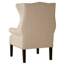 Load image into Gallery viewer, Knuckey French Country Beige Linen Nailhead Wing-Back Armchair - EK CHIC HOME