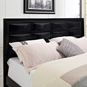 3-Piece Queen Bed and Two Nighstand Set in Black - EK CHIC HOME