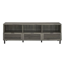 Load image into Gallery viewer, 70&quot; Jackson Slat Door Media Storage Console TV Stand  - Slate Grey - EK CHIC HOME