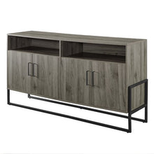 Load image into Gallery viewer, 58&quot; 4-Door Modern Farmhouse TV Stand - Slate Grey - EK CHIC HOME