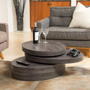 Oval Mod Rotatable Coffee Table - EK CHIC HOME