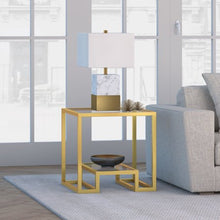 Load image into Gallery viewer, Athena Geometric Glam Side Table in Gold - EK CHIC HOME