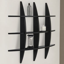 Load image into Gallery viewer, Cross Wood Wall Shelf Black Finish - EK CHIC HOME