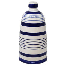 Load image into Gallery viewer, White and Blue Striped Vase - EK CHIC HOME