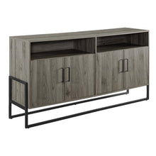 Load image into Gallery viewer, 58&quot; 4-Door Modern Farmhouse TV Stand - Slate Grey - EK CHIC HOME