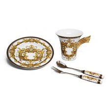 Load image into Gallery viewer, Royalty Porcelain 9-pc White Cake Set for Tea or Coffee - EK CHIC HOME