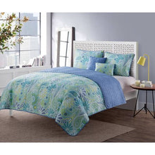 Load image into Gallery viewer, Harmony 5-Piece Reversible Paisley Bedding Quilt Set - EK CHIC HOME