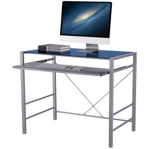 Versatile Modern Glass-Top Desk, Multiple Colors - EK CHIC HOME