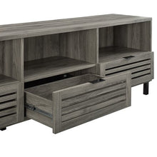 Load image into Gallery viewer, 70&quot; Jackson Slat Door Media Storage Console TV Stand  - Slate Grey - EK CHIC HOME