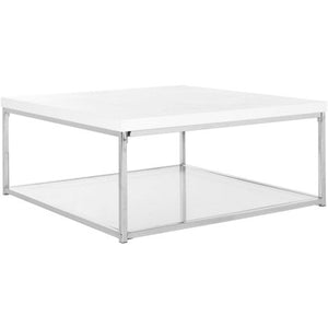 Malone Modern Glam Chrome High Gloss Coffee Table - EK CHIC HOME