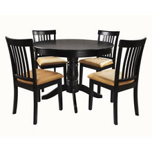 Load image into Gallery viewer, 5-Piece Round Dining Set with 4 Mission Back Chairs - EK CHIC HOME