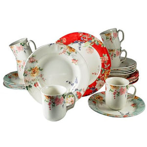Tudor England Royal Impression 24 Piece Dinnerware Set, Service for 6 - EK CHIC HOME