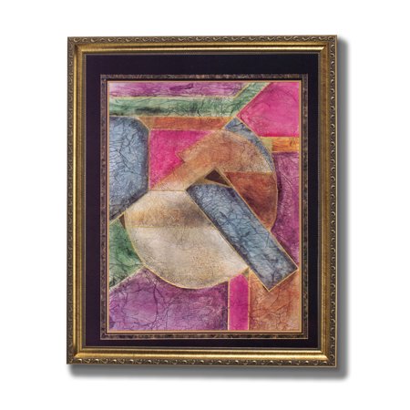 Stained Glass Contemporary Wall Picture Gold Framed Art Print - EK CHIC HOME