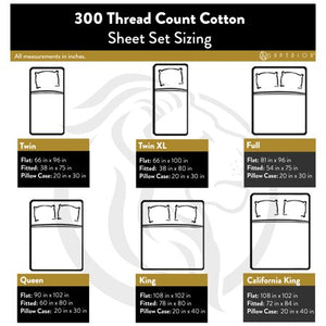 Superior 300-Thread-Count Cotton Sheet Set - EK CHIC HOME