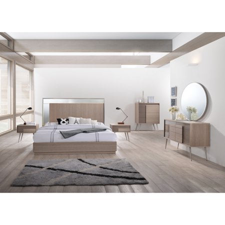 Brazil Taupe Bronze 5 Pcs Bedroom Set - EK CHIC HOME