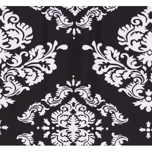 Classic Noir Polyester Curtain Panel, Set of 2 - EK CHIC HOME
