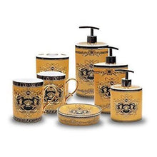 Load image into Gallery viewer, Royalty Porcelain 9-Piece Bath &amp; Vanity Accessories Set, 24K Gold Plated - EK CHIC HOME