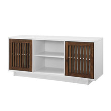 Load image into Gallery viewer, 56&quot; Mid Century Modern Vertical Slat Door TV Stand Storage Console - EK CHIC HOME