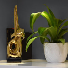 Load image into Gallery viewer, Ceramic Abstract Sculpture Polished Chrome Finish - EK CHIC HOME