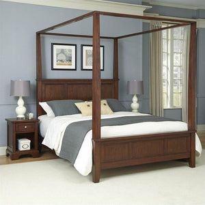 King Canopy Bed and 2 Night Stands - EK CHIC HOME