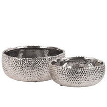Load image into Gallery viewer, Ceramic Pot Polished Chrome Finish - EK CHIC HOME