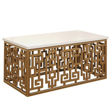 Load image into Gallery viewer, Gold Rectangle Coffee Table - EK CHIC HOME
