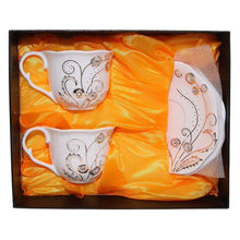 Load image into Gallery viewer, Royalty Porcelain 2-pc Swarovski Collection Tea / Coffee 8-Oz Cup Set - EK CHIC HOME