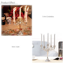 Load image into Gallery viewer, 5 Arms Candle Holder, Silver Candle Stick Stand - EK CHIC HOME