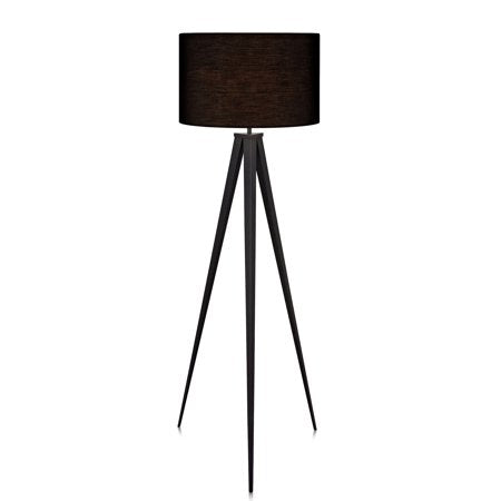 Romanza Tripod Floor Lamp with Black Shade - EK CHIC HOME