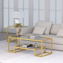 Load image into Gallery viewer, Athena Geometric Glam Coffee Table in Gold - EK CHIC HOME