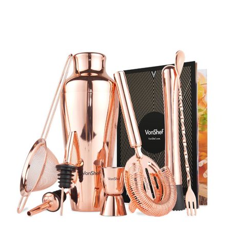 Parisian Premium Brushed Cocktail Shaker Set - EK CHIC HOME
