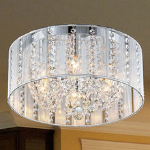 Load image into Gallery viewer, 6-light White 16-inch Crystal Flush Mount - EK CHIC HOME