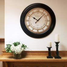 Load image into Gallery viewer, Modern 28&quot; Black Traditional Wall Clock - EK CHIC HOME