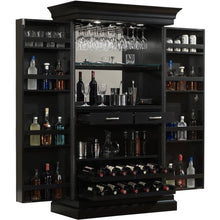Load image into Gallery viewer, Black Stain Home Bar Wine Wall/Cabinet - EK CHIC HOME