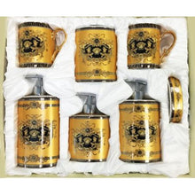 Load image into Gallery viewer, Royalty Porcelain 9-Piece Bath &amp; Vanity Accessories Set, 24K Gold Plated - EK CHIC HOME