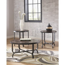 Load image into Gallery viewer, 3 Piece Round Coffee Table Set in Dark Brown - EK CHIC HOME