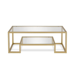 Athena Geometric Glam Coffee Table in Gold - EK CHIC HOME