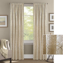 Load image into Gallery viewer, Metallic Gold or Silver Room Darkening Curtain Panel - EK CHIC HOME