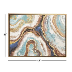36 x 47 inch Famed Marble Canvas Wall Art - EK CHIC HOME