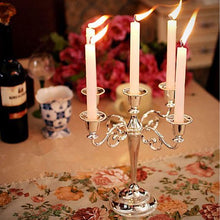 Load image into Gallery viewer, 5 Arms Candle Holder, Silver Candle Stick Stand - EK CHIC HOME