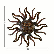 Load image into Gallery viewer, 35 Inch Metal Celestial Sun Wall Decor - EK CHIC HOME