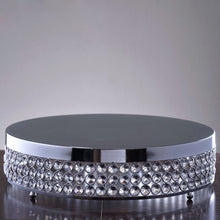 Load image into Gallery viewer, Silver Crystal Cake Centerpiece Stand - EK CHIC HOME