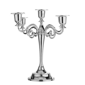 5 Arms Candle Holder, Silver Candle Stick Stand - EK CHIC HOME