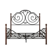 Load image into Gallery viewer, Graceful Scrolls Poster Metal Bed, Multiple Sizes - EK CHIC HOME