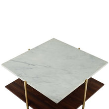 Load image into Gallery viewer, 32&quot; Mid Century Modern Square Coffee Table - Marble &amp; Gold - EK CHIC HOME