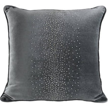 Load image into Gallery viewer, Gray Velvet Crystals Pillow - EK CHIC HOME